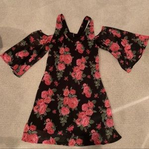 Cold shoulder floral dress